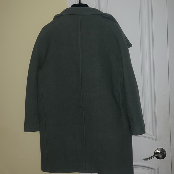 NWT - 2P- J.Crew Villa Coat in Italian Stadium-cloth Wool - Slate Green - Picture 9 of 10